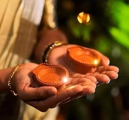 Water Sensor LED Diyas for Home Decor | Festivals Decoration Diwali Light Plastic Table Diya Set ( Pack of 12 )