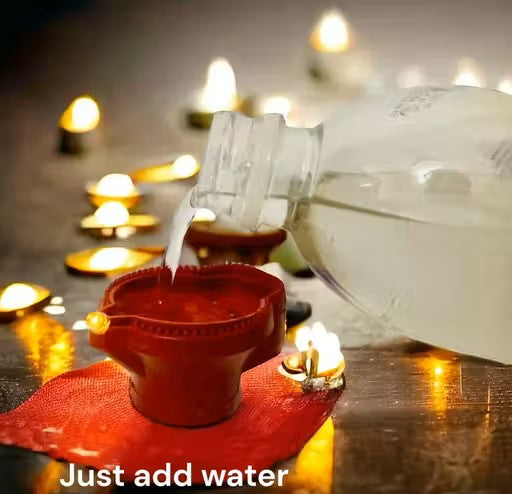 Water Sensor LED Diyas for Home Decor | Festivals Decoration Diwali Light Plastic Table Diya Set ( Pack of 12 )