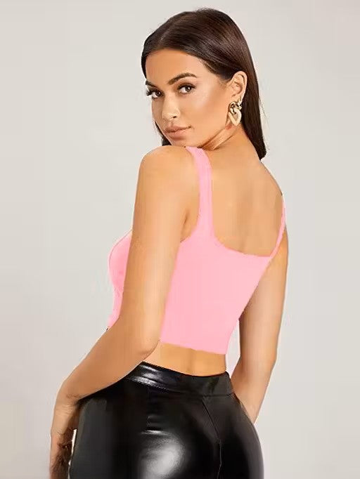 Women's Casual Slim Fit Square Neck Tank Top