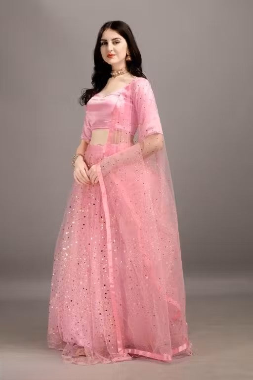 Self Design Semi Stitched Lehenga Choli