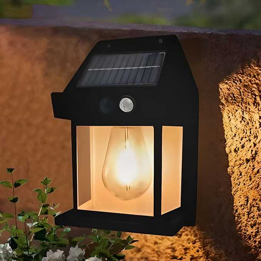 "Solar Wall Light with Sensor for Outdoor Garden & Home – Waterproof LED Lantern Style Lamp (Pack of 2)"