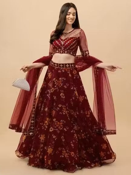 FULPARI Embroidered Semi Stitched Lehenga Choli