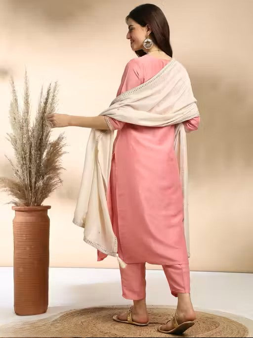 New Pink Dupatta Set