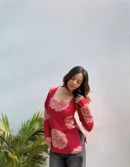 Women's Rayon printed short kurti