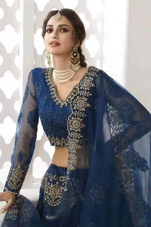 Designer Embroidered Lehenga Choli with Dupatta for Women