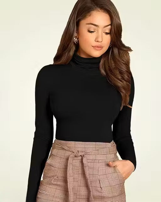 Crop Top Cotton Rib Full Sleeve