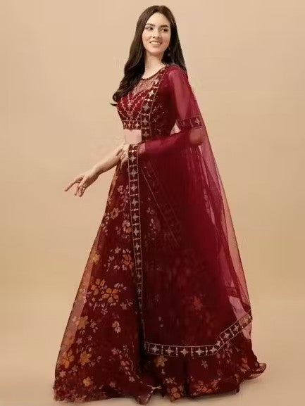 FULPARI Embroidered Semi Stitched Lehenga Choli