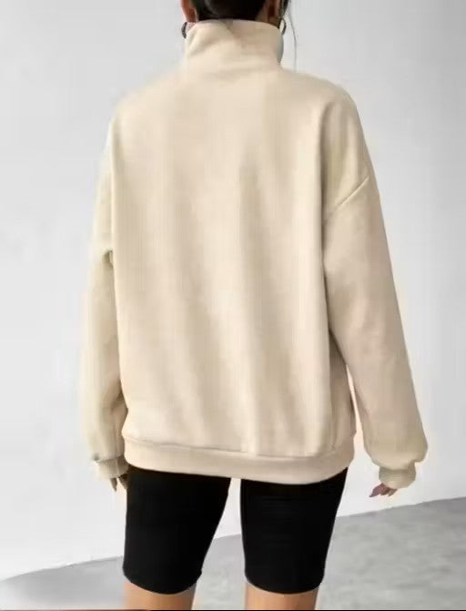 Mild winter wear Zipper sweatshirt