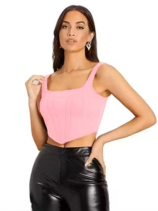 Women's Casual Slim Fit Square Neck Tank Top