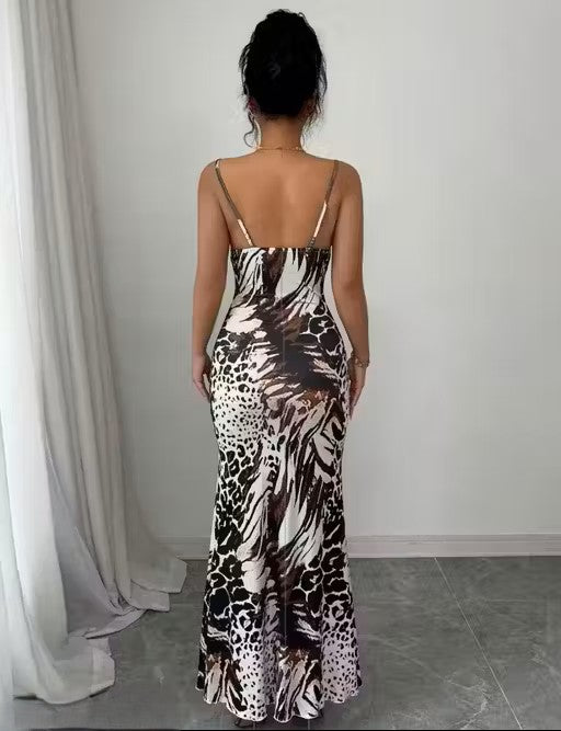 Black and white maxi dress