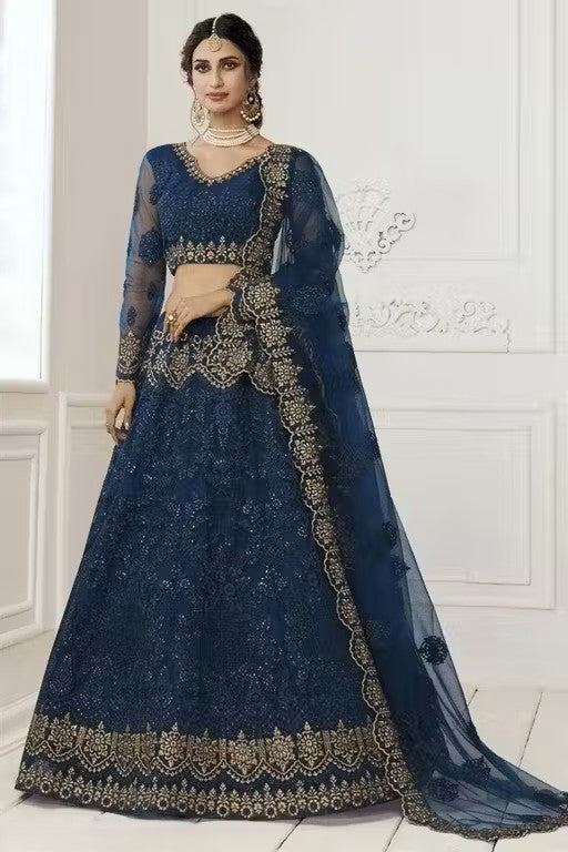 Designer Embroidered Lehenga Choli with Dupatta for Women