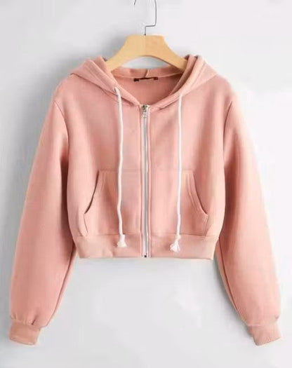 Women cropped full sleeve sweatshirt