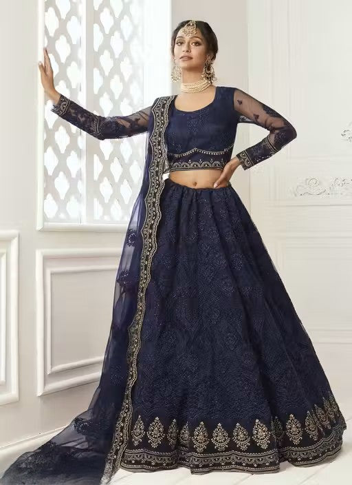 Designer Embroidered Lehenga Choli with Dupatta for Women