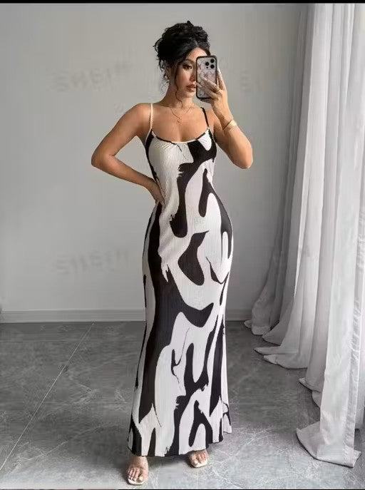 Graphic Print Cami Dress