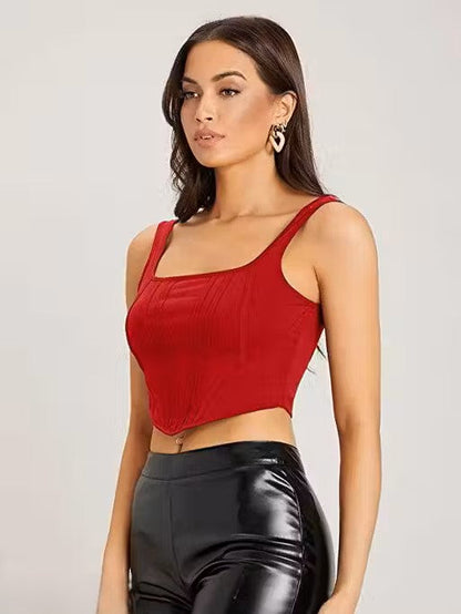 Women's Casual Slim Fit Square Neck Tank Top