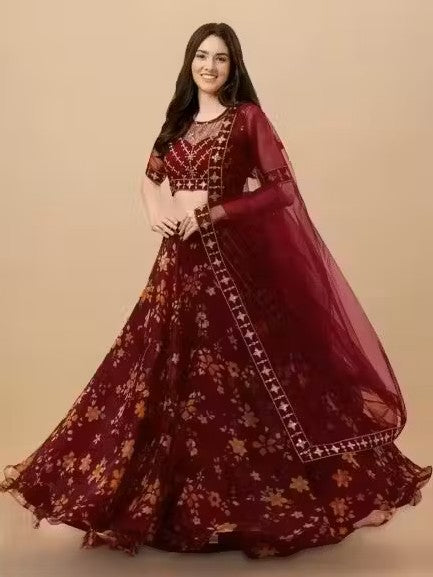 FULPARI Embroidered Semi Stitched Lehenga Choli