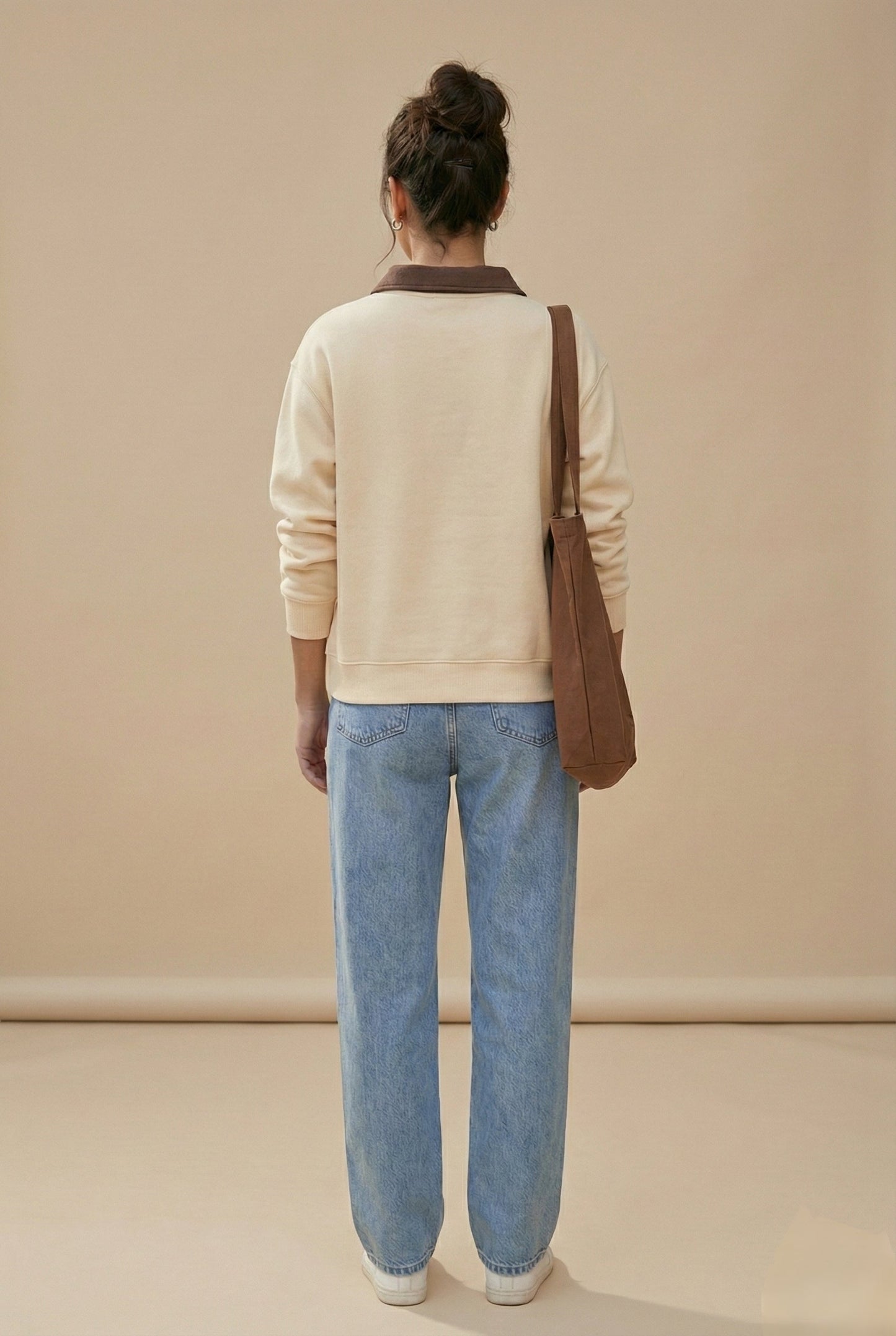 Women Printed Collar Sweatshirt