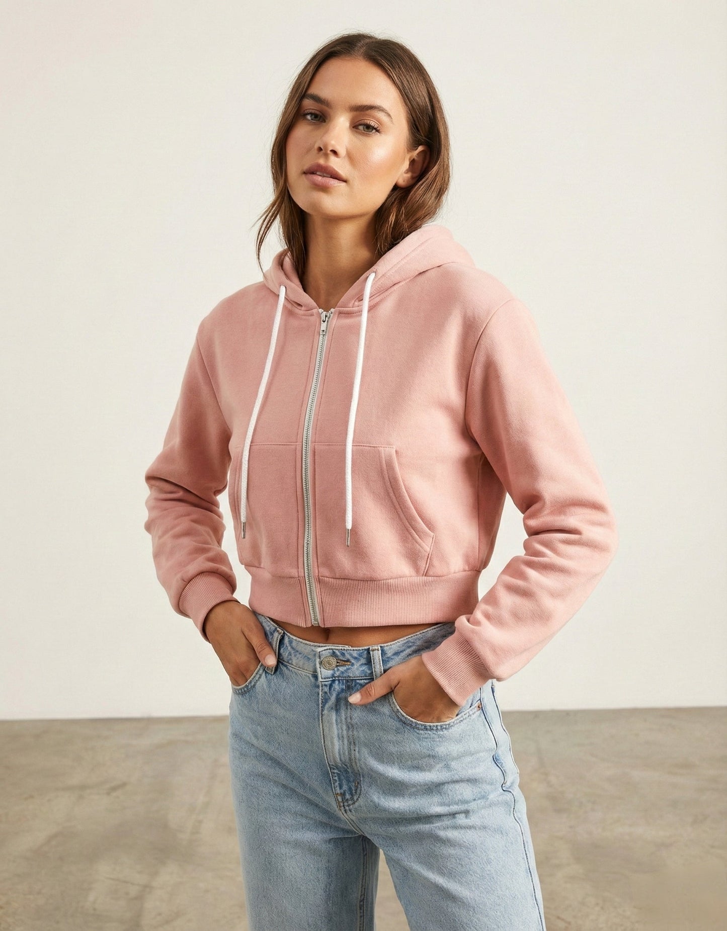 Women cropped full sleeve sweatshirt