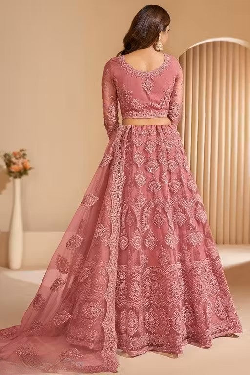 NET EMBROIDERED LEHENGA CHOLI