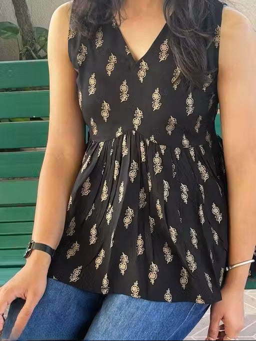 BLACK WOMAN KURTI TOP