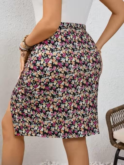 Printed Knee Sexy Styled Skirts For Woman