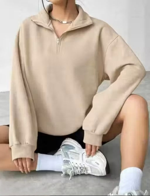 Mild winter wear Zipper sweatshirt