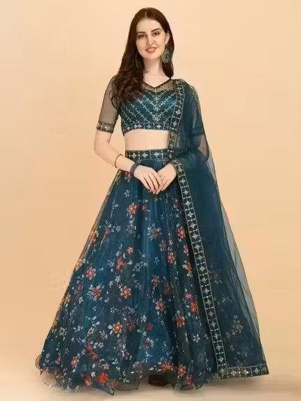FULPARI Embroidered Semi Stitched Lehenga Choli