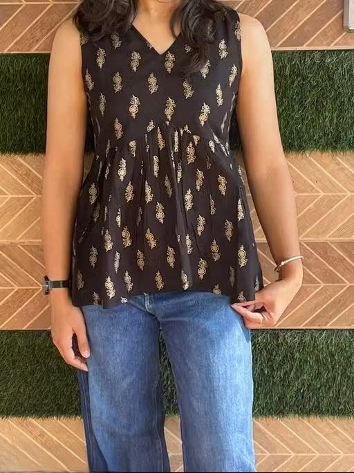 BLACK WOMAN KURTI TOP