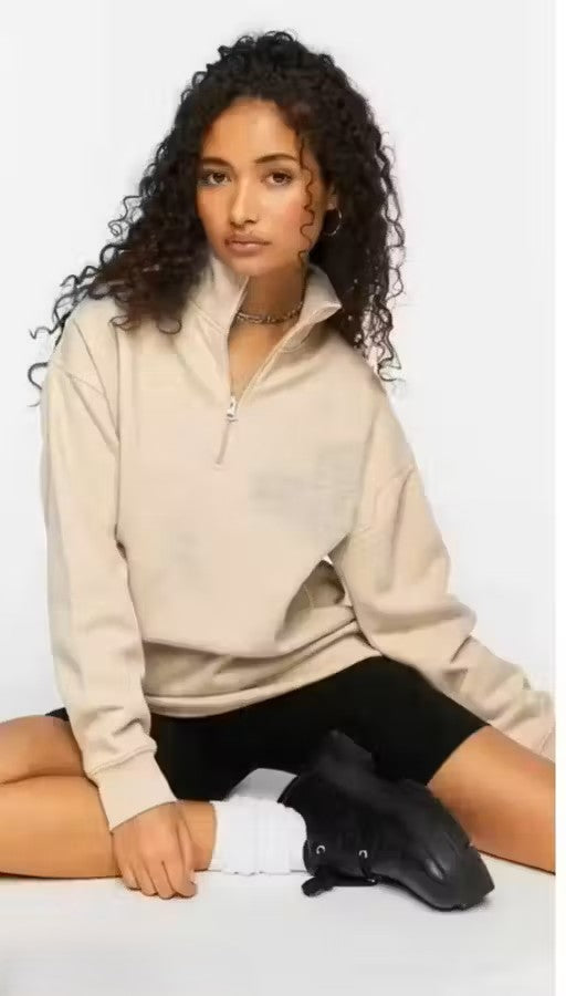 Mild winter wear Zipper sweatshirt