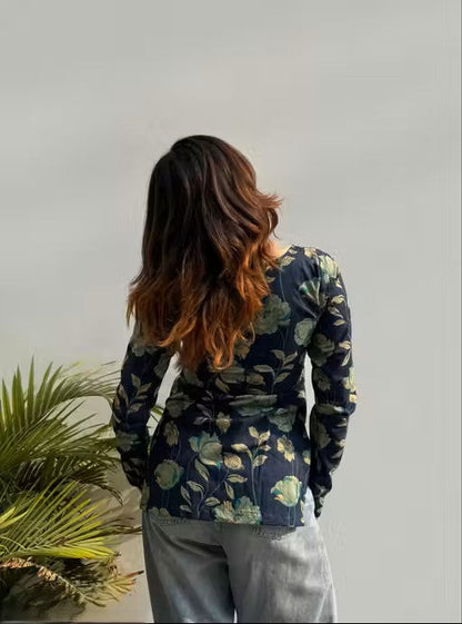 Women’s Stylish Floral Cotton short kurti